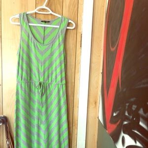Gray n green dress